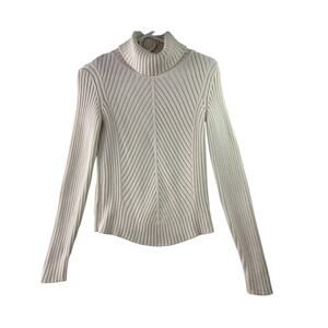 Ann Taylor White Cowl Neck Sweater – Size XS